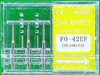 Стоматологические алмазные боры MANI 3 шт. -  FO 42EF