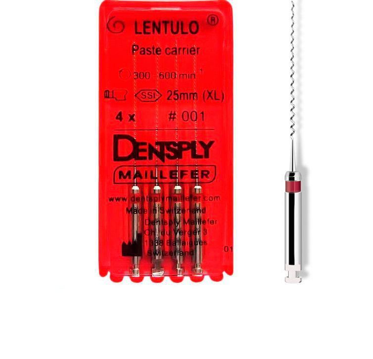 Lentulo (Лентуло) каналонаповнювачі для кутового наконечника №1, 4 шт., Dentsply