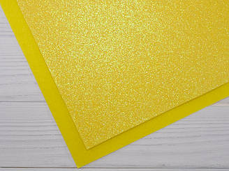 Фетр з глітером (20х30 см) - №02 жовтий