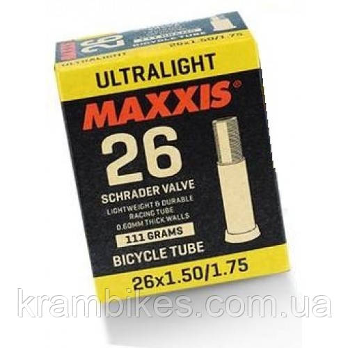 Камера Maxxis Ultra Light 26x1.50/1.75 AV 112 grams