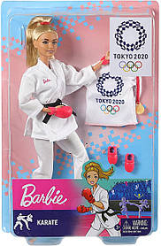 Шарнірна лялька Barbie Olympic Games Tokyo Karate 2020 Барбі Карате Олімпійські ігри GJL74 оригінал