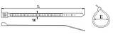 Хомут 4,8 х 200 mm  (100шт/упаковка) Чорна стяжка нейлонова, фото 2