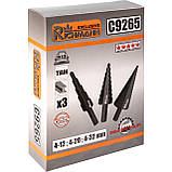 Ступінчасті свердла Richmann набір 3 шт по металу HSS 4-12 мм, 4-20 мм, 4-32 мм (C9265), фото 5