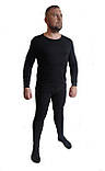 Термобілизна чоловіча молодіжна двошарова EMS SPOR термокофта і штани для чоловіків чорного кольору розмір L, фото 3