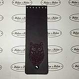 Клапан сумки вузький. "Філін". Бордо, фото 6