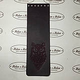 Клапан сумки вузький. "Філін". Бордо, фото 4