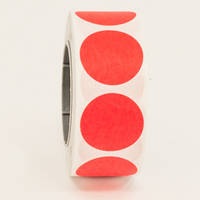 Наклейки червоні круглі, цифровий друк під замовлення, друк етикеток для продукції з унікальним дизайном