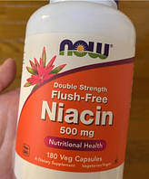 Ніацин NOW Foods Flush-Free Niacin 500 Double Strength 180 капсул