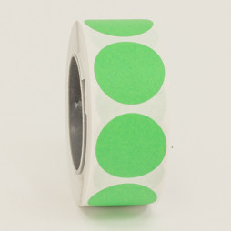 Наклейки круглі зелені, індивідуальний друк етикеток на самоклейці, кольорові етикетки на продукцію