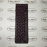 Клапан сумки вузький. "Орнамент". Бордо, фото 4