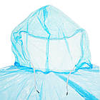 Дощовик пончо Supretto поліетиленовий дорослий, блакитний з капюшоном (Арт. 7114-0001), фото 2