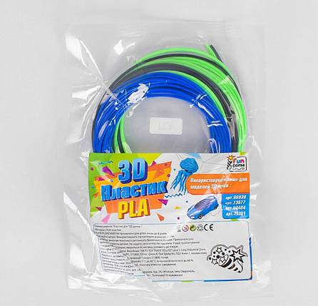 30282 Пластик PLA для 3D-ручки тм Fun Game мікс кольорів 30282, фото 3