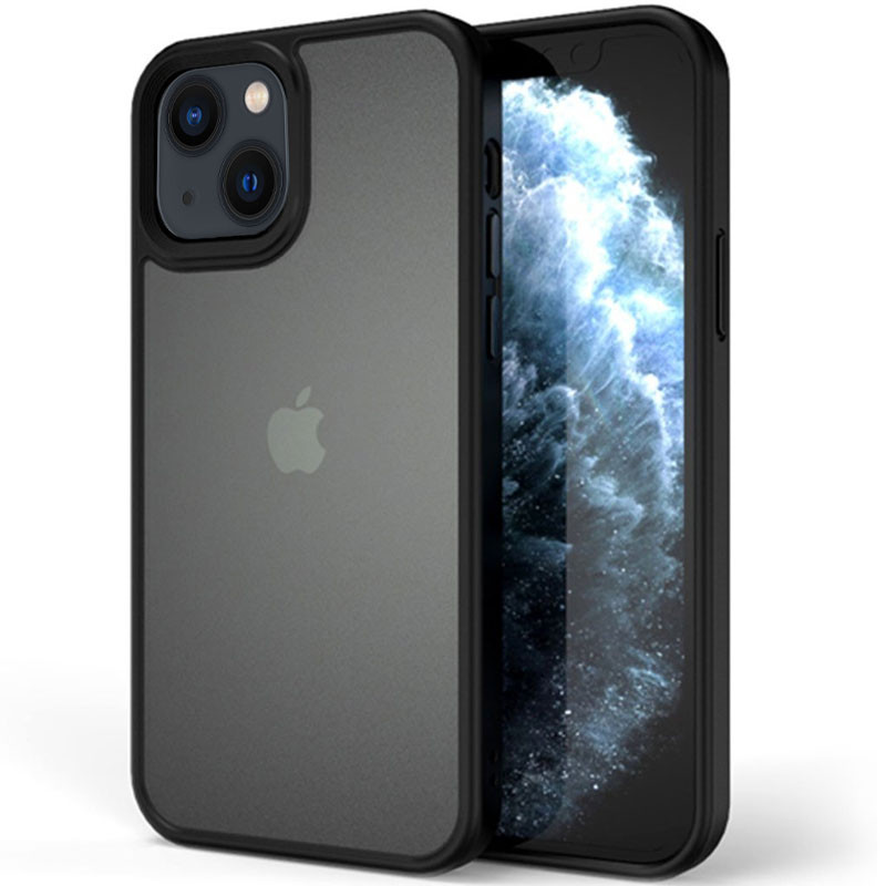 Чохол на Apple iPhone 13 (6.1 ") Metal Buttons чорний, фото 1