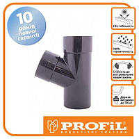 Трійник Profil 100/100/67 130 графітовий