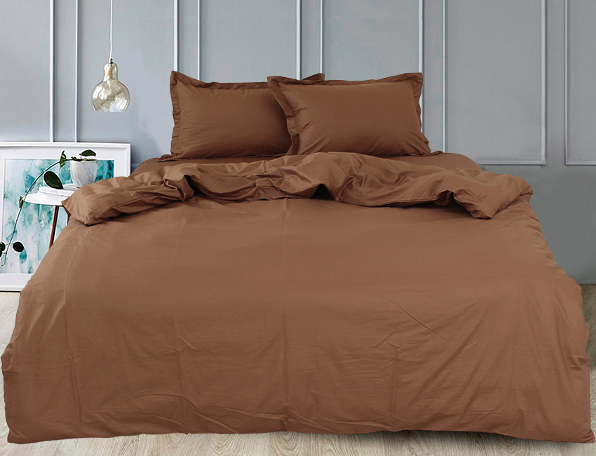 Простирадло на гумці сатин 180х200х30 Chocolate