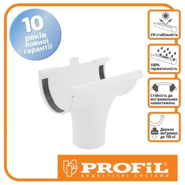 Лійка Profil прохідна 90 біла
