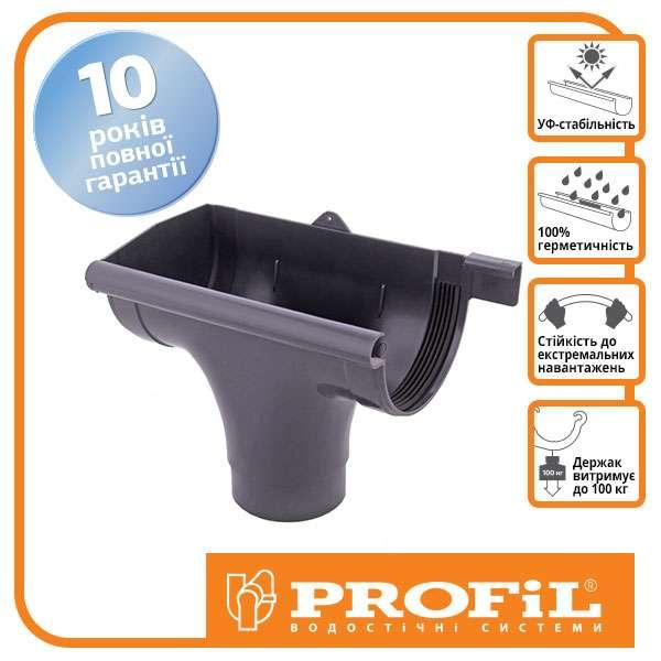 Воронка жолоба Profil 90 графітова
