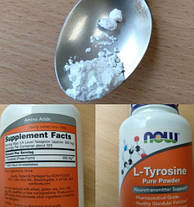 L-тирозин NOW L-Tyrosine 113 г, фото 6