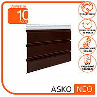 Софит панель ASKO NEO коричневый без перфорации 3.5 м, 1.07 м2