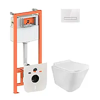 Набір Qtap-інсталяція 4 в 1 з панеллю змиву Nest (QT0133M425 + QT0111V1105GW) + унітаз із сидінням Tern