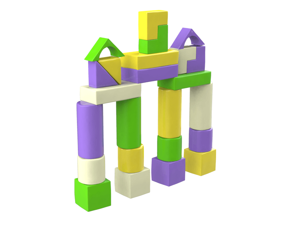 М'який ігровий модуль Конструктор KIDIGO Будівельник — 3 Міні