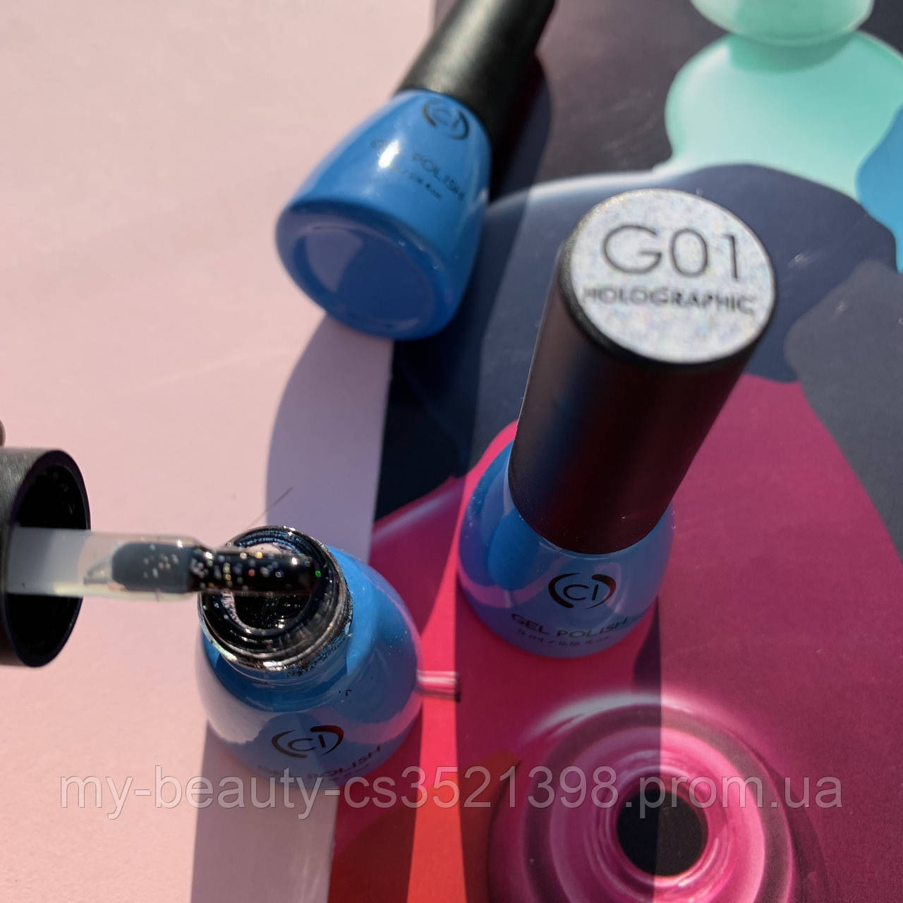 Гель-лак для нігтів 5мл glitter G01 Colour INTENSE NP369