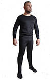 Комплект чоловічої термобілизни зимового двошарового INSANE термоодягу чорного кольору розмір L, фото 5