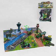 8674 Комбат набір 35 елементів, 10 солдатів, вертоліт, цистерна, джип, винищувач, картка, виймачка, аксесуари, у