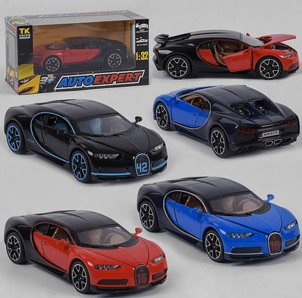 LF — 83880 Машина металопластик Bugatti Auto Expert, 3 кольори, світло, звук, інерція, відчиняються двері, у, фото 3