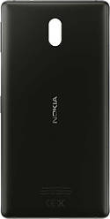 Задня панель корпусу (кришка акумулятора) для Nokia 3 Dual Sim (TA-1032), оригінал Чорний