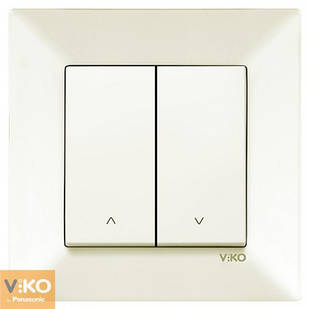 Вимикач 2 прохідний крем Meridian