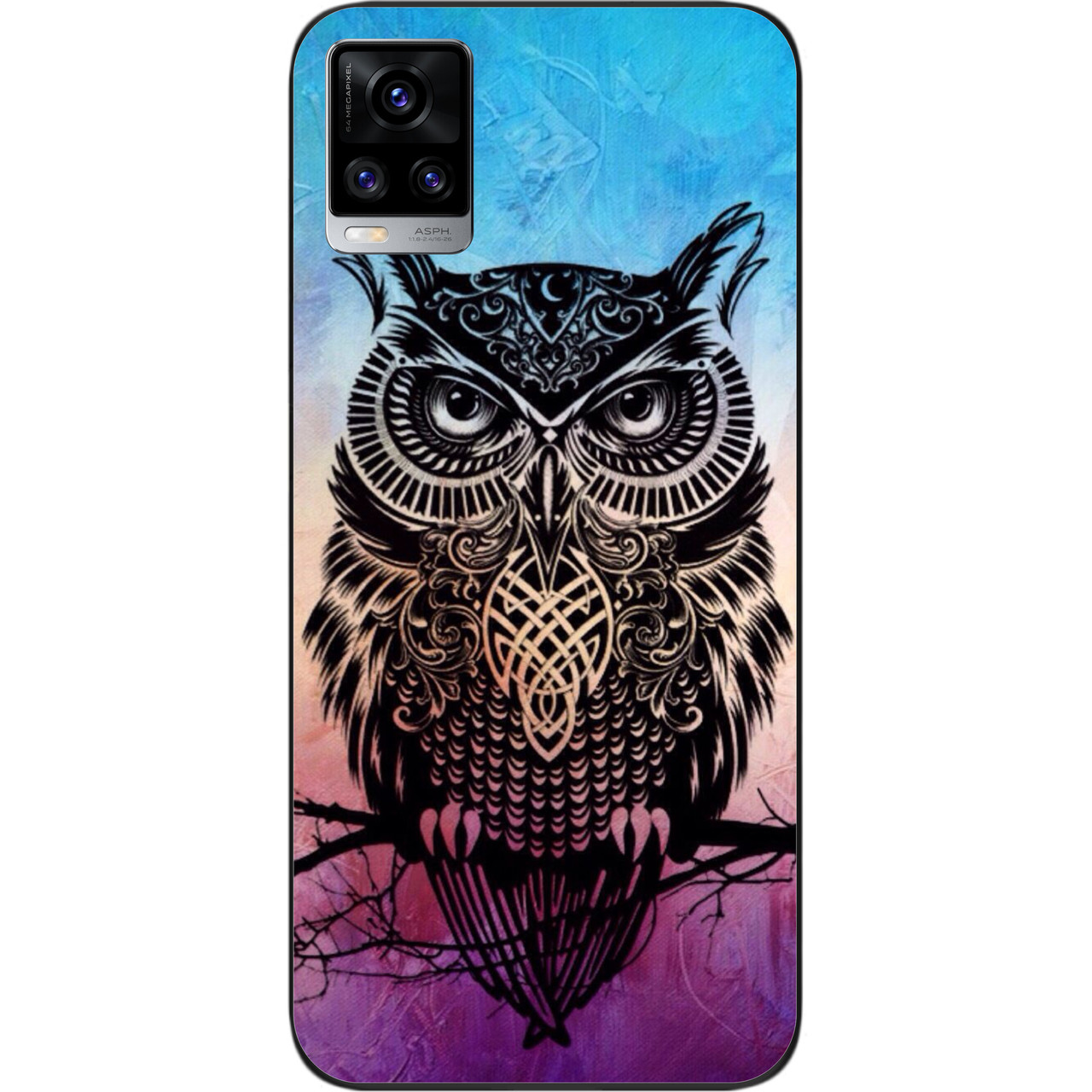 Оригінальний чохол для Vivo V20 з картинкою Сова
