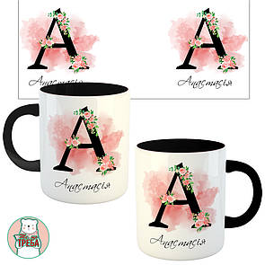 Горнятко / чашка "Іменна для Дівчини" - 1 (в коментарях напишіть ім'я для друку) Чорний