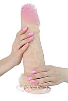 ФАЛОІМІТАТОР - ГІГАНТ "EGZO" НА ПРИСОСКУ РЕАЛИСТИК, киберкожи,(довжина 30,5 см, робоча 24,5 см, діаметр 7,3 см)