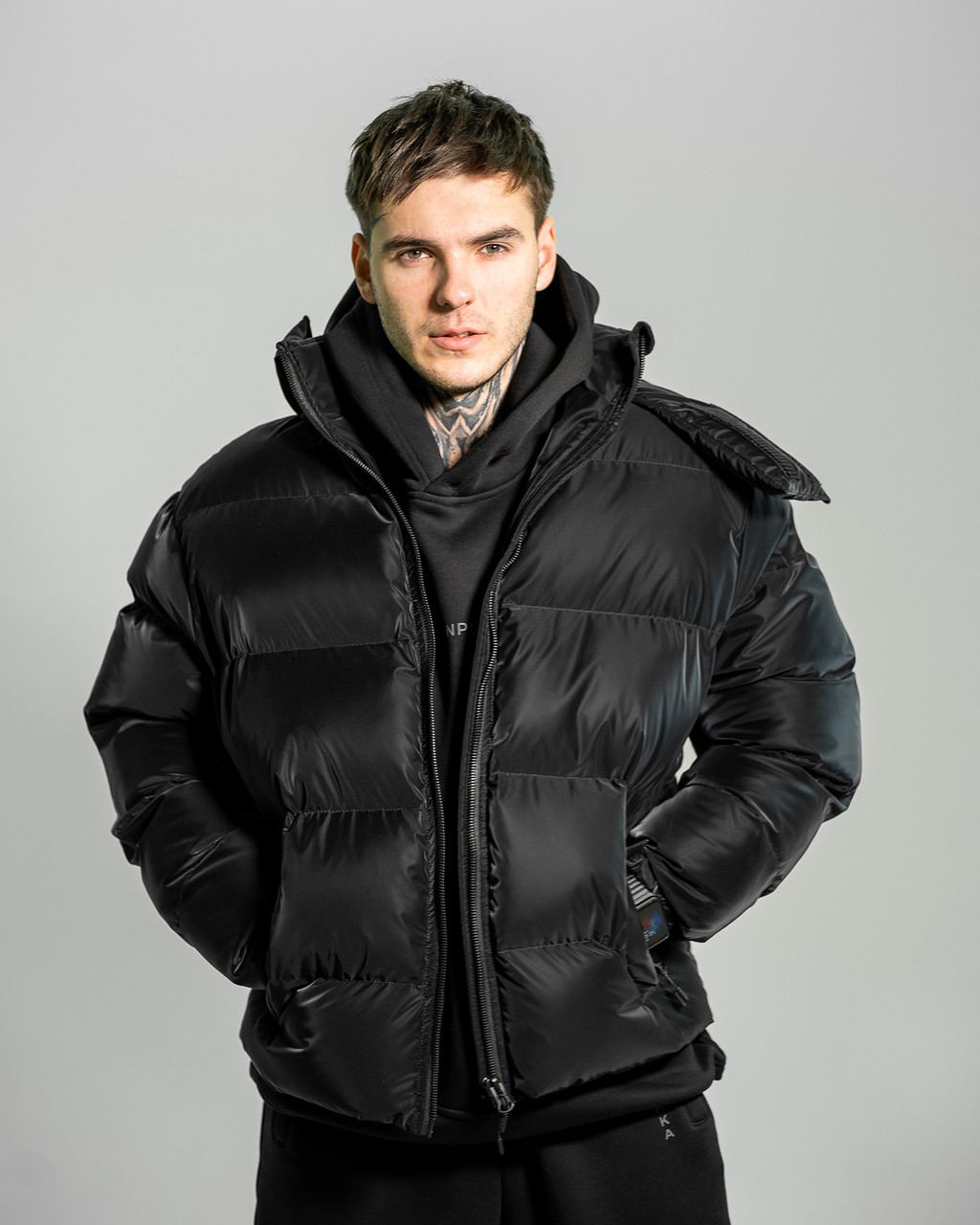 Зимова чоловіча куртка OGONPUSHKA Homie 2.0 Silk чорний