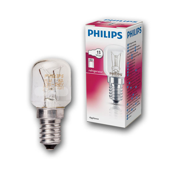 Лампа розжарювання для холодильників Philips Appliance 15W E14 230-240V T25 CL RF -20°C