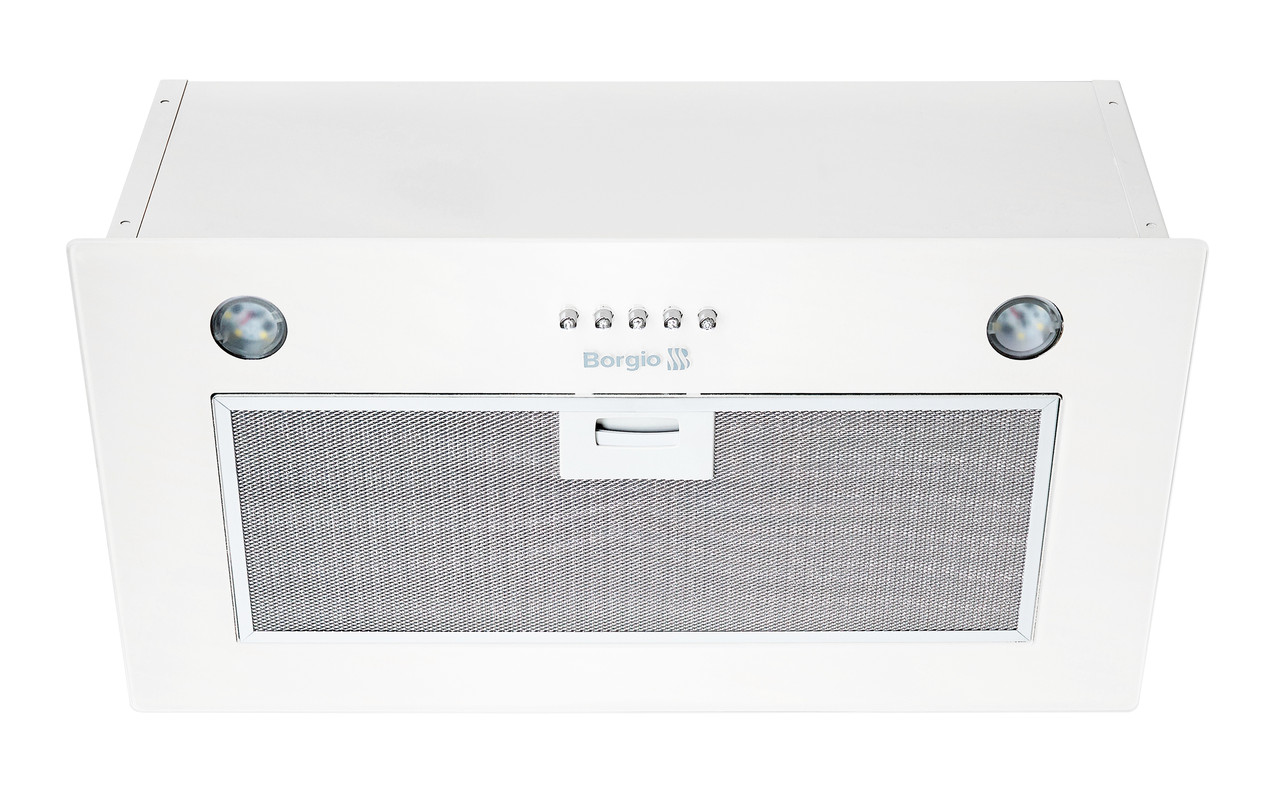 Кухонна витяжка вбудована BORGIO BBI (TR) 5840 white glass MU (850 м/куб)