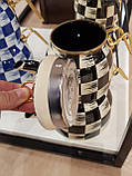 Емальований двоярусний чайник із 3-х передм. 1 і 2 л. OMS (Турция), арт. 10810 ручка золото, фото 4