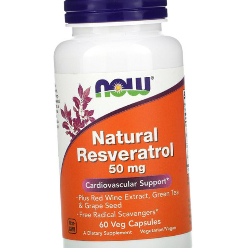 Ресвератрол NOW Foods Natural Resveratrol 50 мг 60 капс