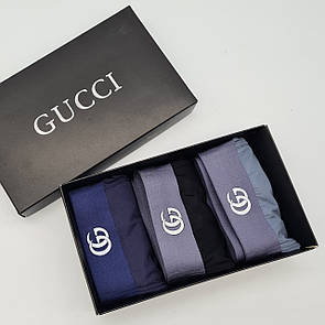 Труси боксери Gucci — набір із трьох пар темно-сині, чорні та сірі