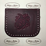 Кишенька з тисненням "Черепаха". Бордо, фото 3