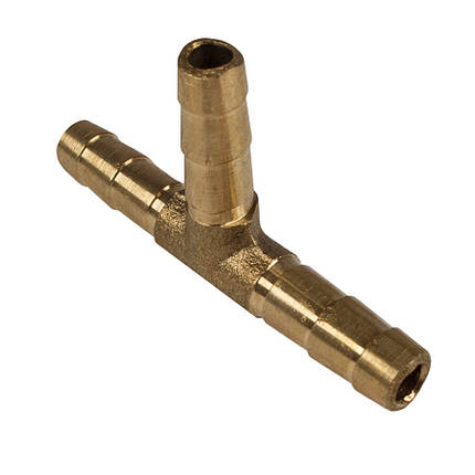 Тройник під шланг 8 мм латунний, фото 3