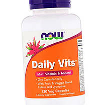 Мультивітаміни NOW Foods Daily Vits 120 капс, фото 4