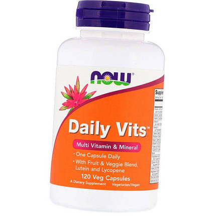 Мультивітаміни NOW Foods Daily Vits 120 капс, фото 2