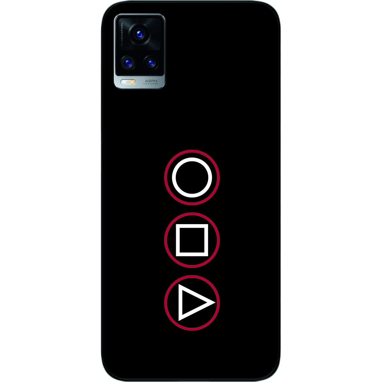 Силіконовий чохол для Vivo V20 з картинкою Гра в кальмара Логотип