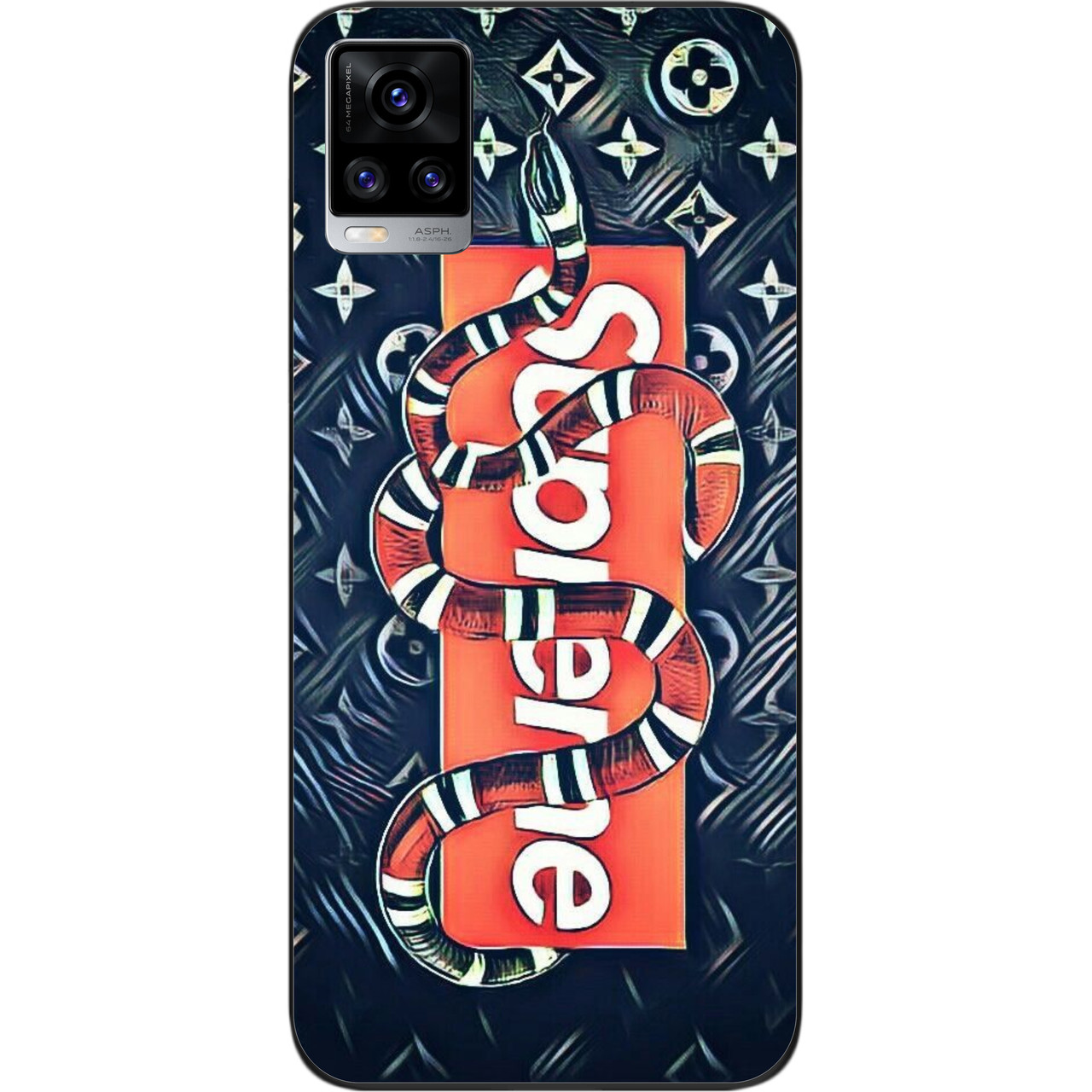 Силіконовий чохол для Vivo V20 з картинкою Supreme змія