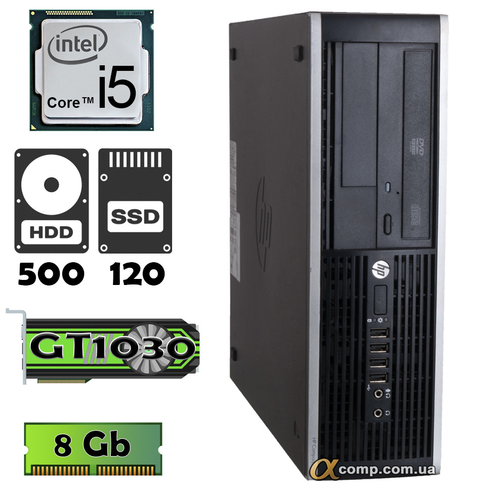 HP 6300 (i5 2300 • GT1030 • 8Gb • 500Gb • ssd 120Gb) dt