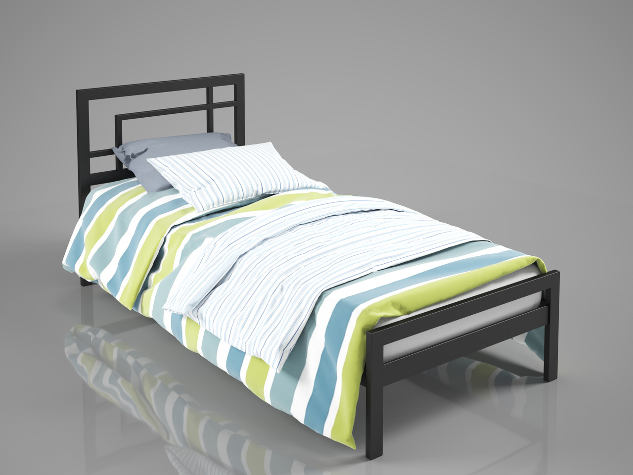 Односпальне ліжко Tenero Хайфа-міні металева 90х200 см в стилі Лофт