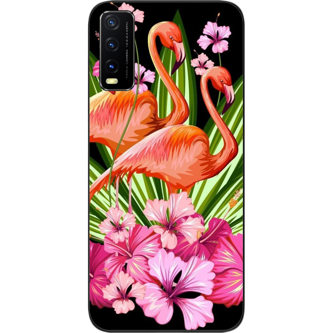 Чохол силіконовий для Vivo Y20 з картинкою Фламінго