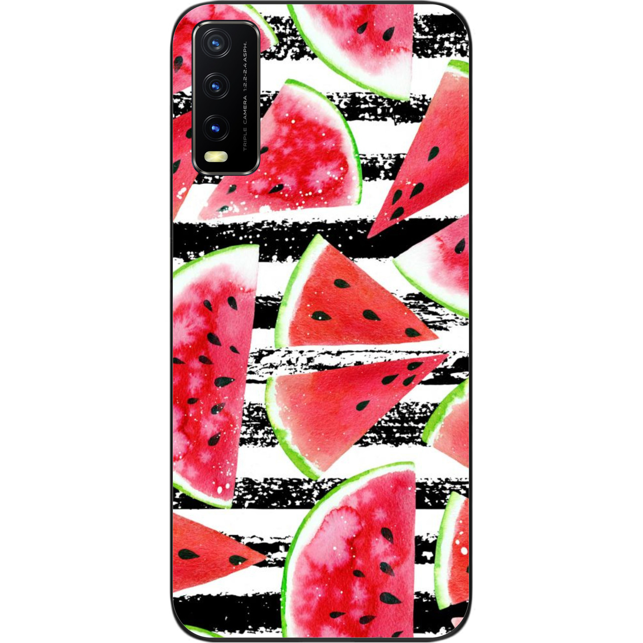 Бампер силіконовий для Vivo Y20 з малюнком Кавун